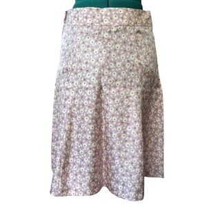 EUC Marc Jacobs A-Line Skirt - Purple and White Abstract Silk Floral size 6